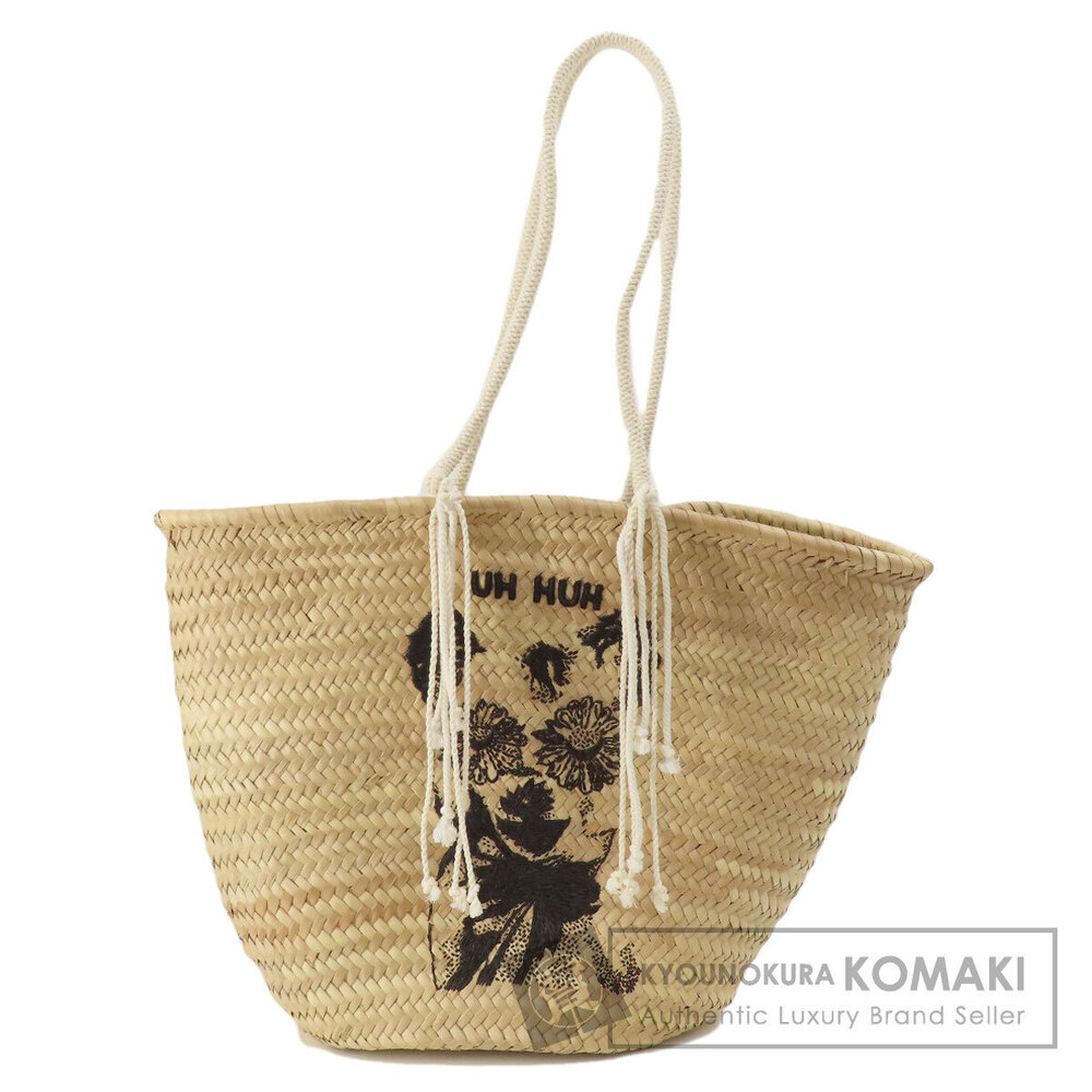 Celine Straw Tan Bag Carlos Valencia Collaboration Tote Raffia
